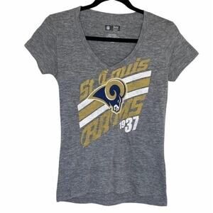 NFL St. Louis Rams Team Apparel Gray Short Sleeve Tee Small